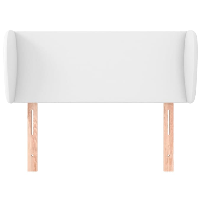 vidaXL - Hoofdbord - met - randen - 103x23x78/88 - cm - kunstleer - wit