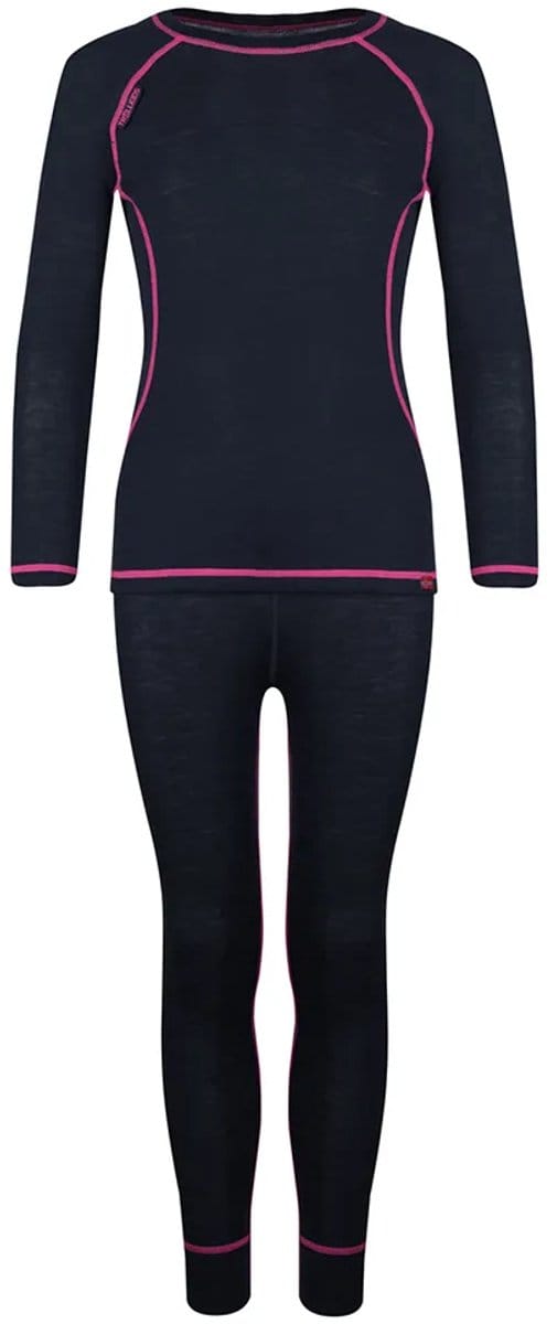 Trollkids Merino Lange Mouwen Basislaagset Zwart 128 cm Kinderen