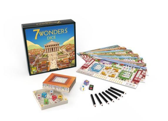 Asmodee dobbelspel 7 Wonders Dice strategisch bordspel 2-7 spelers.