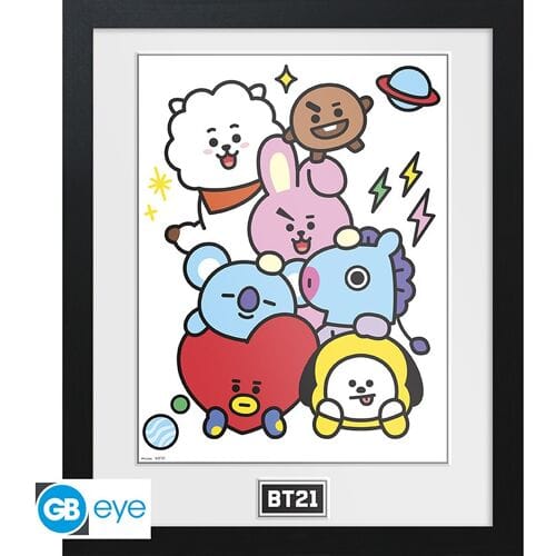 GBeye BT21 Framed Print 30x40CM-Characters Stack (Diversen) Nieuw