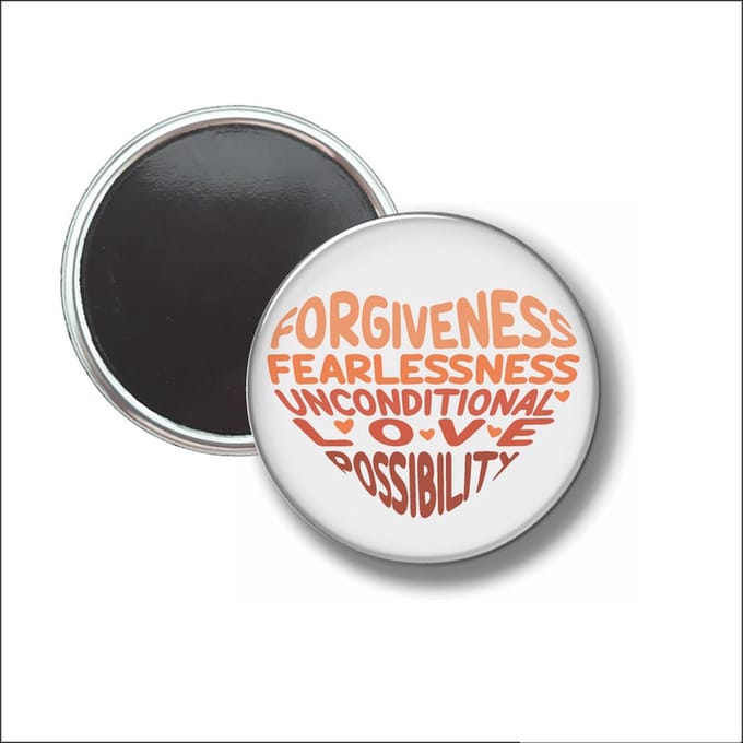 Button Met Magneet 58 MM - Forgiveness - NIET VOOR KLEDING
