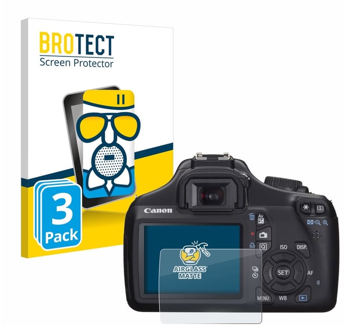 BROTECT - Screenprotector voor Canon EOS 1100D - Folie Beschermfolie Beschermglas matte 3 Stuks