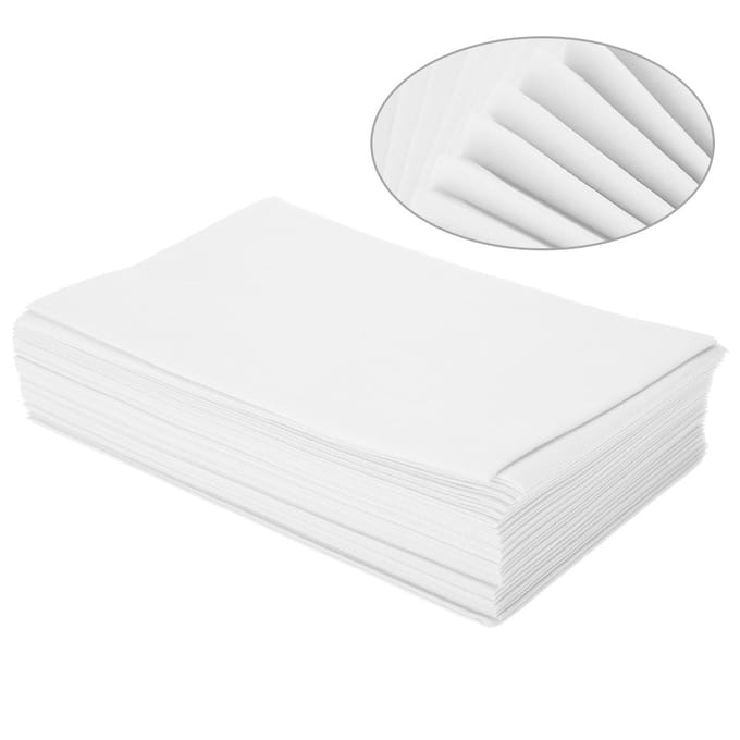 Lot de 10 draps jetables non tissés épais pour salon de beauté, massage, médical, blancs blanc