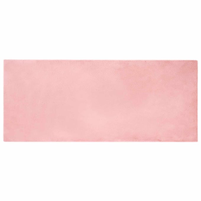 vidaXL Antislip vloerkleed van imitatie konijnenbont OLITE Roze