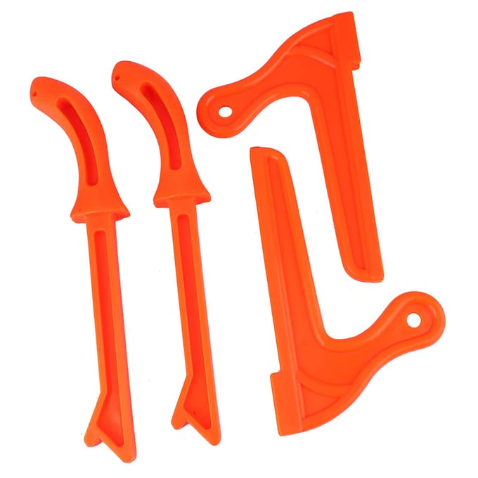 4 Stuks Veiligheid Plastic Houtbewerking Beschermende Handzaag Duwstokken Gereedschap Voor Timmerman(Oranje) red