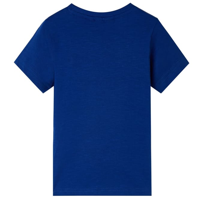 vidaXL - Kindershirt - met - korte - mouwen - 128 - donkerblauw