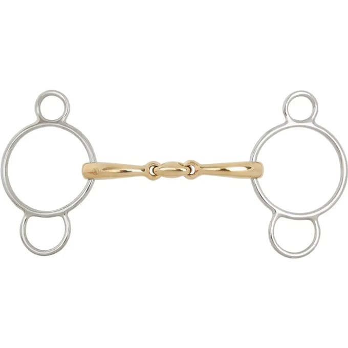 Pessoa bit voor dubbelgebroken paarden BR Equitation Soft Contact