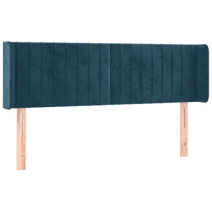 vidaXL - Hoofdbord - LED - 147x16x78/88 - cm - fluweel - donkerblauw