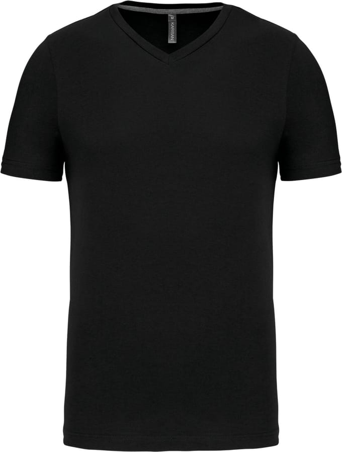 Kariban T-shirt V-hals korte mouwen K357 - Black - XL