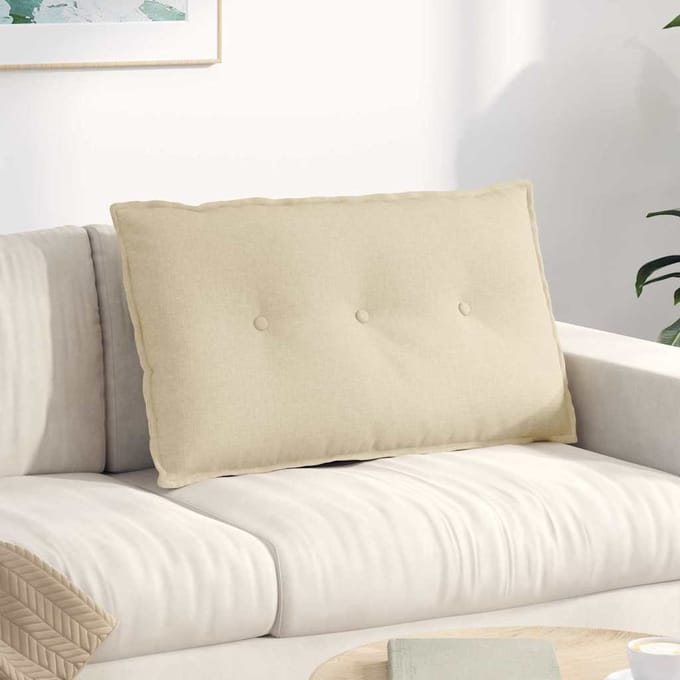 vidaXL - Rugkussen - Crème - 200 - x - 19 - x - 50 - cm - Stof