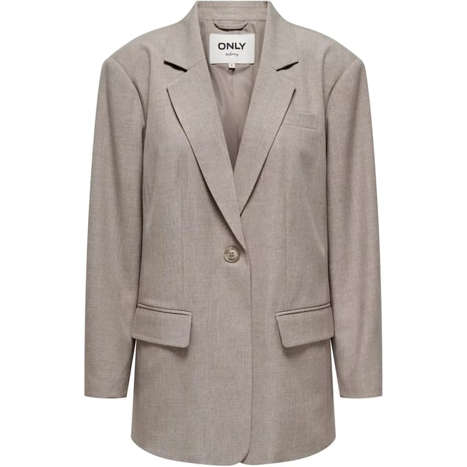 Relaxed Fit longblazer met 1-knoops sluiting model 'LINDA'