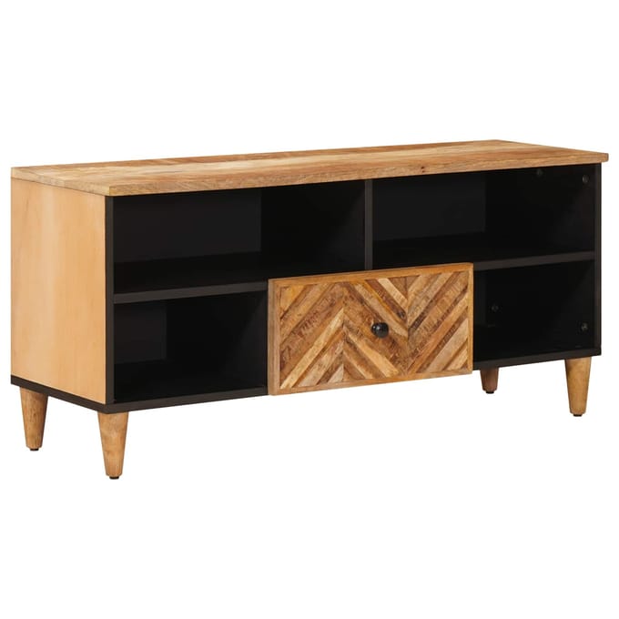 vidaXL - Opbergkasten - Bruin - 100 - x - 33,5 - x - 46 - cm - Massief - Mango - Hout