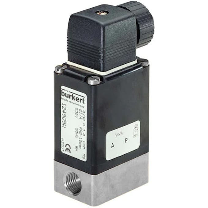 Magneetventiel G1/4'' NC RVS FFKM 0-5bar/73psi 24VDC 0330 163648