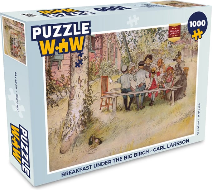 Puzzel Breakfast under the big birch - Carl Larsson - Legpuzzel - Puzzel 1000 stukjes volwassenen