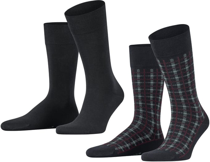 Esprit Sokken Multi Check 2-Pack