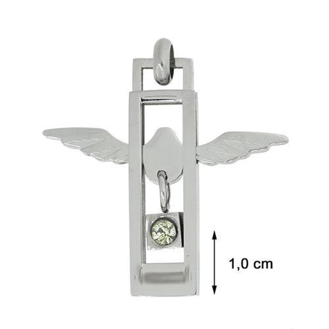 Blinx Jewels Stalen Hanger Vleugels Steen Zirkonia