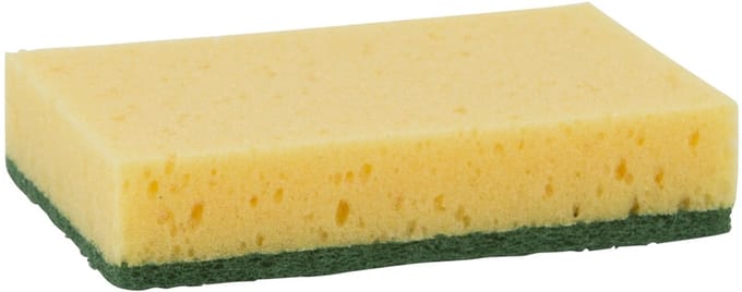 Schuurspons ca. 100x70x25 mm 10 stuks geel / groen