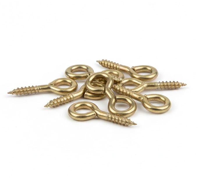 Deltafix Schroefogen - 10x - verzinkt metaal - 16 x 6 mm - ijzerwaren bevestig materialen