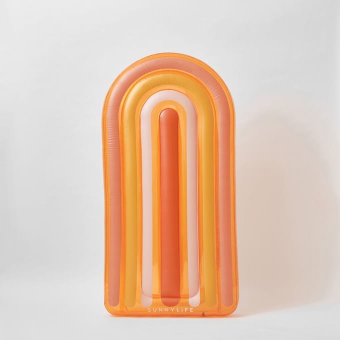 Sunnylife - Pool Floats Luxe Luchtbed Drijvend Rainbow - PVC - Oranje -