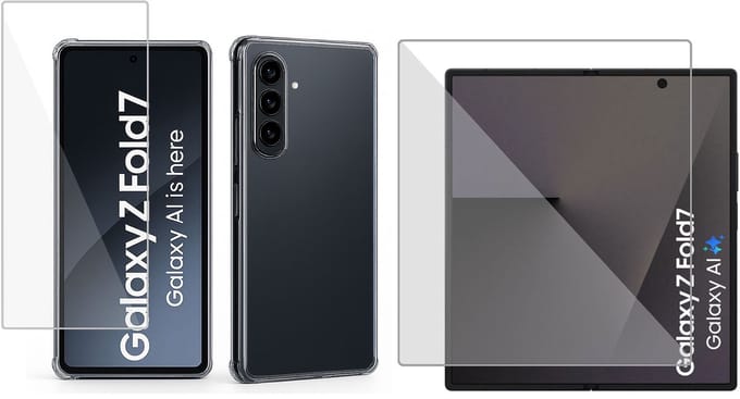 ChiGuard Hoesje & Screenprotector geschikt voor Samsung Galaxy Z Fold 7 Hoesje Screenprotector - Shock Proof Case - Transparant