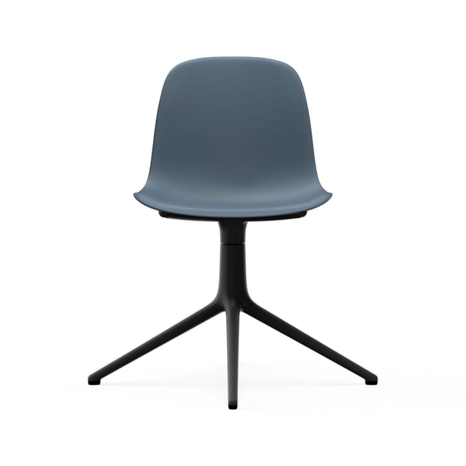 Normann Copenhagen - Form Draaistoel - blauw - aluminium zwart