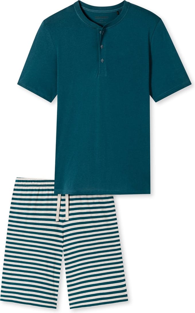 Schiesser – Casual Nightwear – Pyjama – 181164 - Petrol - 52