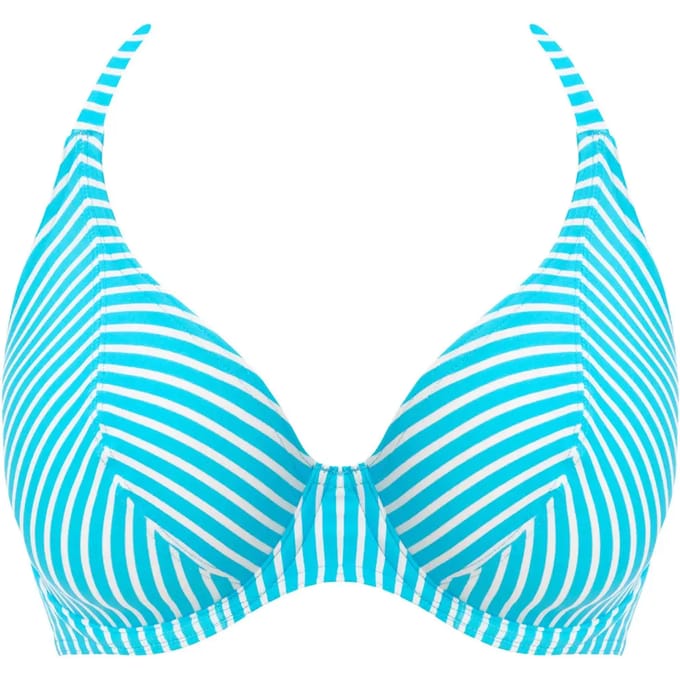 Freya JEWEL COVE UW HALTER BIKINI TOP Dames Bikinitopje - Stripe turquoise - Maat 70E