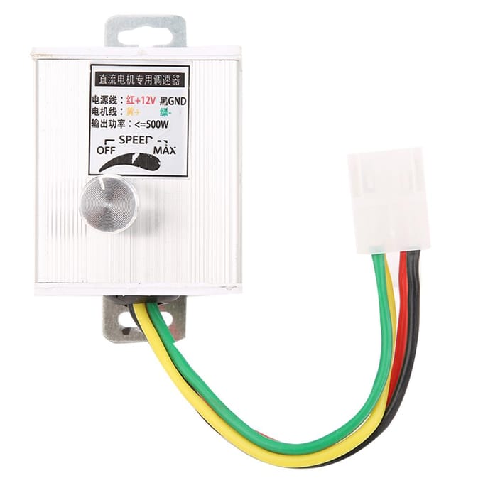 Metaal 12V 500W Hoge Kwaliteit Gelijkstroommotor met Toerenregelaar Stabiele Prestaties