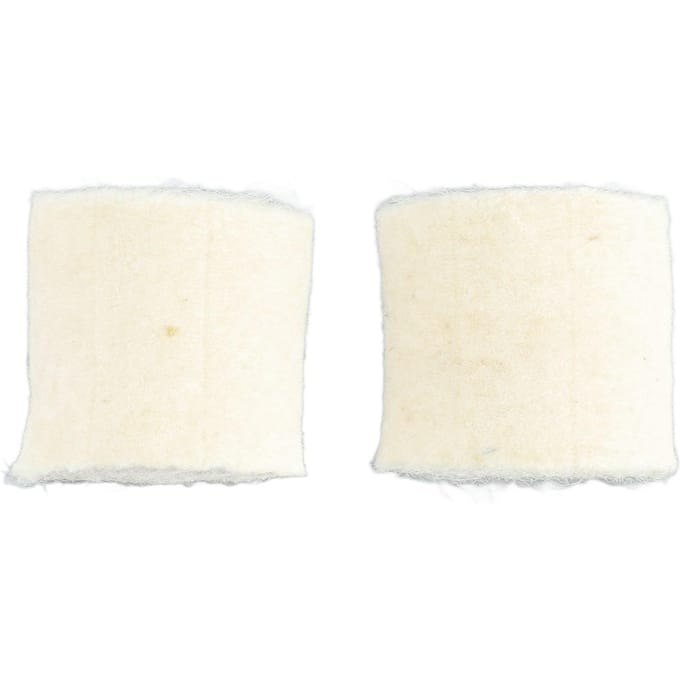 2 Pièces Tampons en Feutre de Batte de Pédale de Batterie Remplacement pour Tête de Maillet de Basse Accessoire de Percussion Blanc white