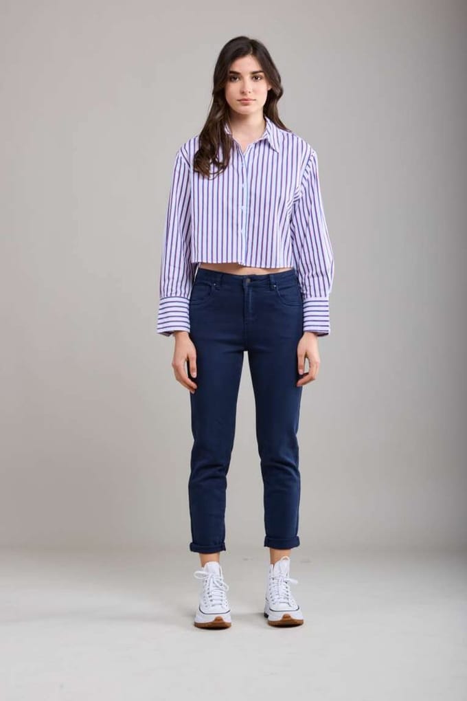 Toxik3 - jeans boyfriend / mom blauw