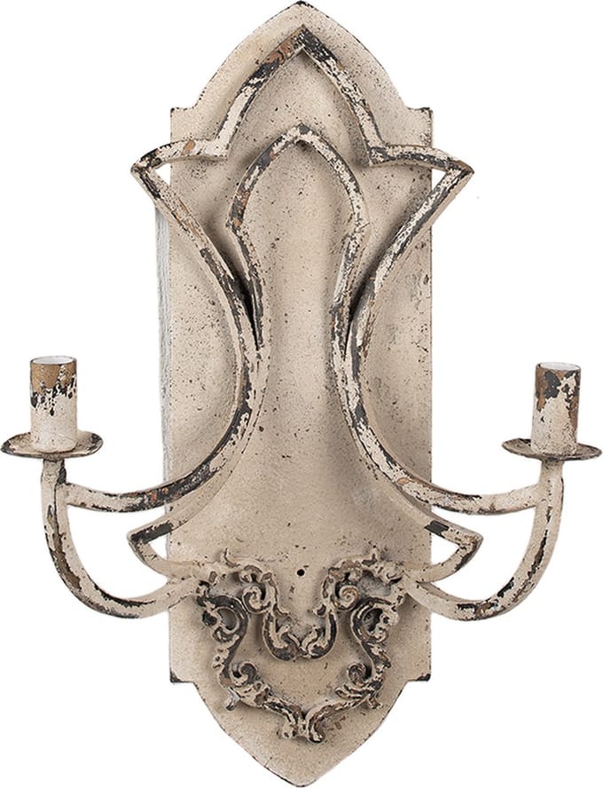 Clayre & Eef Wandlamp 41x17x60 cm Beige Metaal