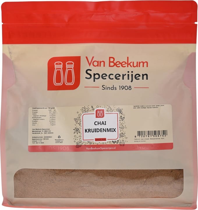 Van Beekum Specerijen - Chai Kruidenmix - 1 KG (hersluitbare stazak)