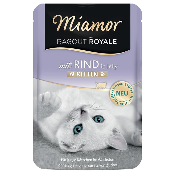 22x100g Ragout Royale Kitten met Rund Miamor Kattenvoer