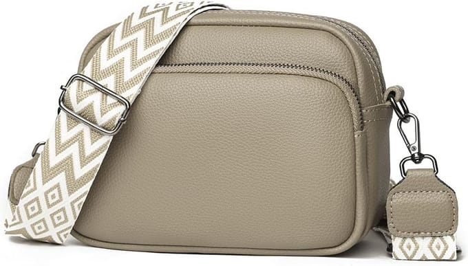 Dames Crossbody Tas met Brede Band en Afneembare Schouderriem