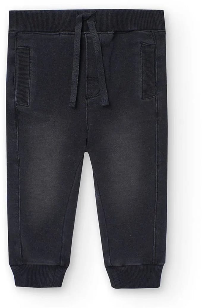Boboli Fleece Denim Broek Zwart 18 Months Kinderen