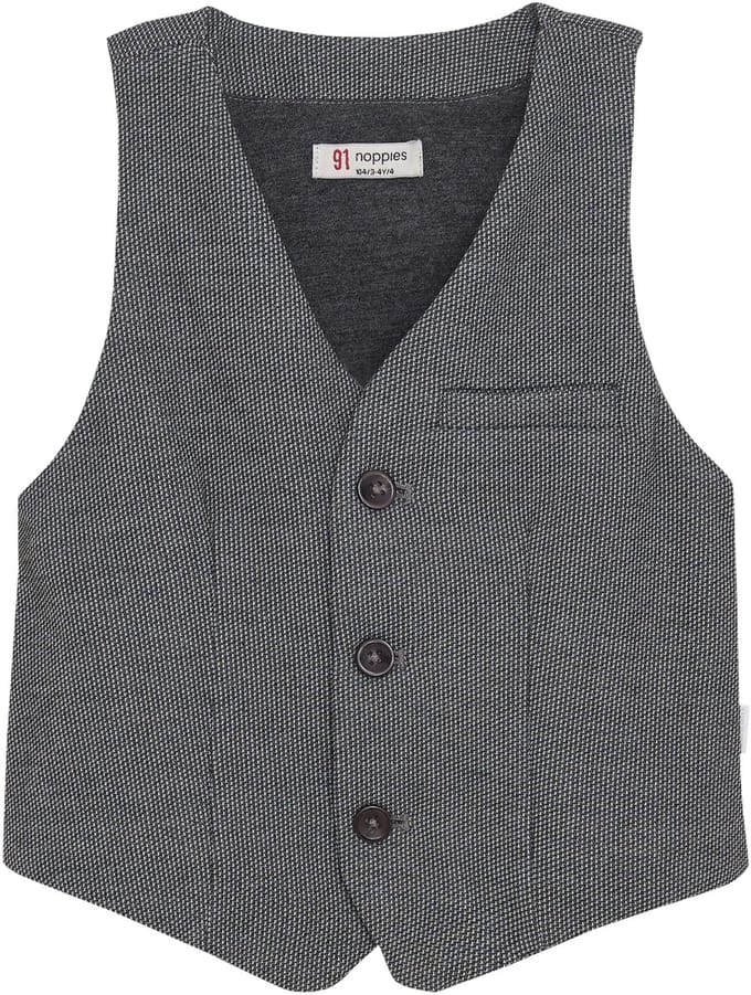 Noppies Vest Rumson - Grey Melange - Maat 122