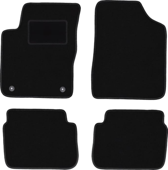 Zwarte veloursmatten voor: Hyundai i10 hatchback (2007-2013)