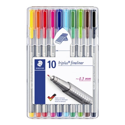 Fineliner Staedtler Triplus 334 assorti 0.3mm 10 stuks