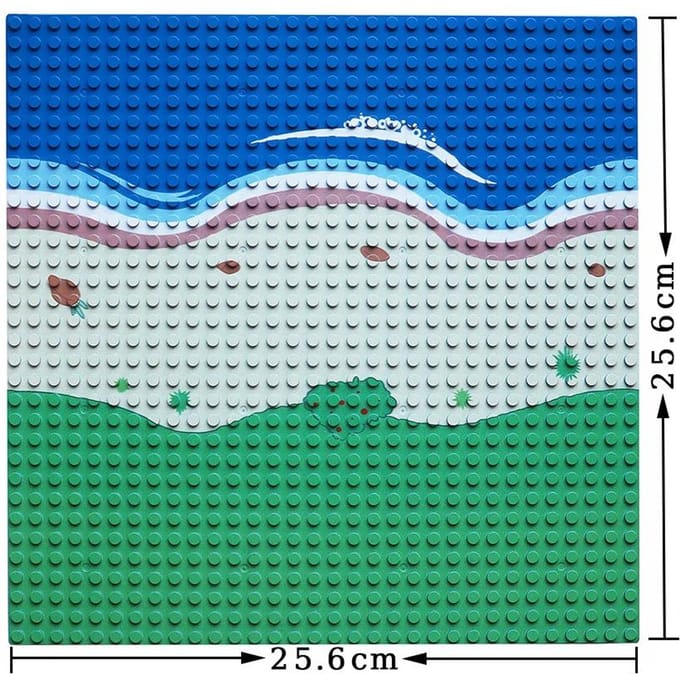 Bouwstenen Stad Basisplaten DIY Zee Strand Eilanden Rivier Graslanden Platen 32x32 Stippen Kleine Deeltjes Bouwstenen Speelgoed
