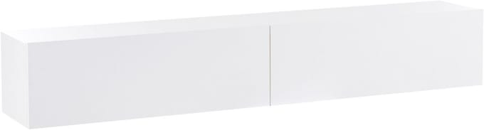 GLADSTONE - Wandgemonteerd TV-meubel - Wit - 180 cm - Vezelplaat