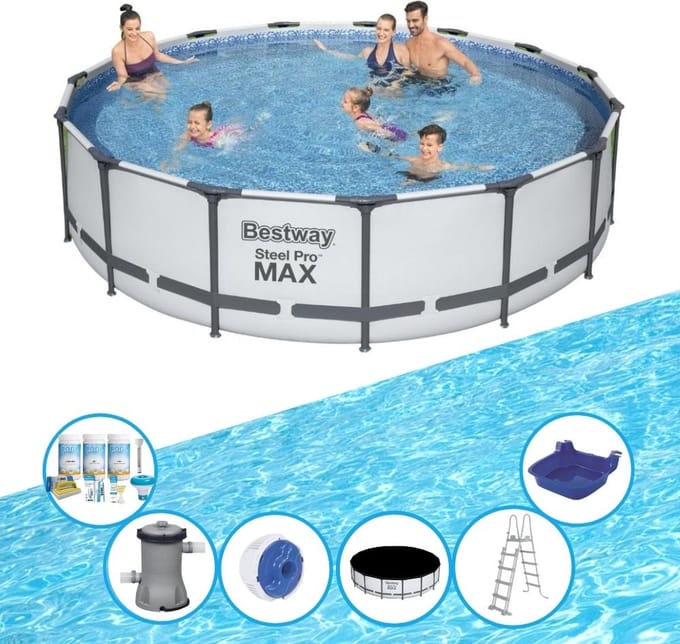Bestway Zwembad Steel Pro MAX - Met accessoires - 457x107 cm