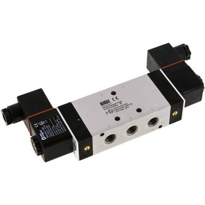 5/3 G1/4'' Uitlaat centrale Magneetventiel 24V DC ATEX 3-10bar/42-140psi Airtec