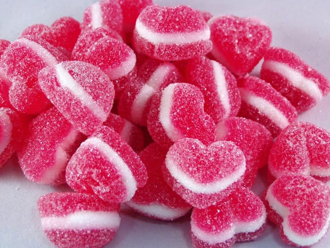 Confiserie Thijs Tricolore hartjes - Hartjessnoepjes (kersensmaak) - 1KG