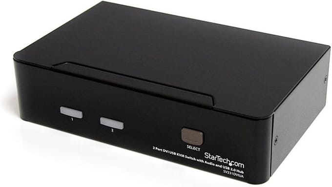 StarTech 2-poort DVI USB KVM-switch met Audio en USB 2.0-hub