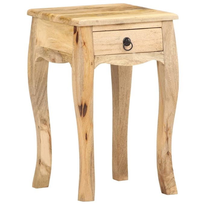 vidaXL - Nachtkastje - 28x28x46 - cm - massief - mangohout
