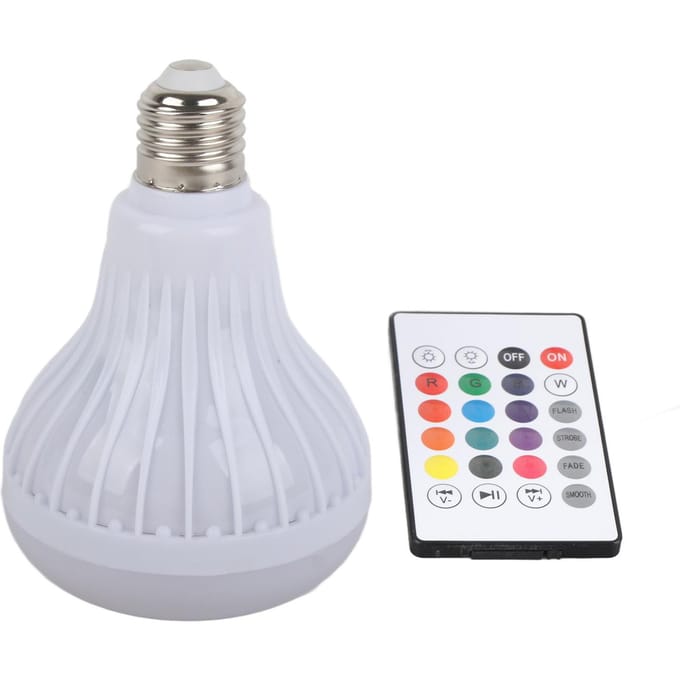 Bluetooth Muziek Lamp RGBW Kleur E26 Basis Afstandsbediening Luidspreker LED Lamp voor Bar Slaapkamer Restaurant white