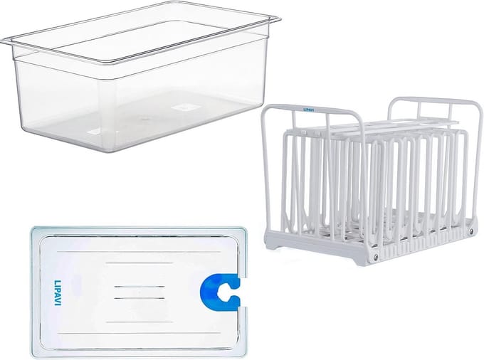 Universeel Sous Vide RVS Rek en Inzetstuk voor C20 Container