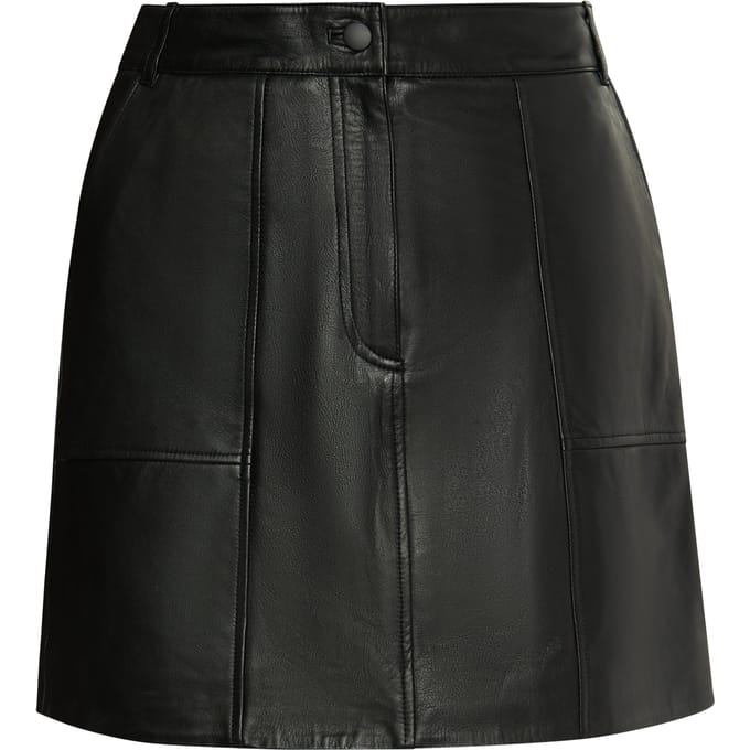 Faina Leren rok Dames zwart