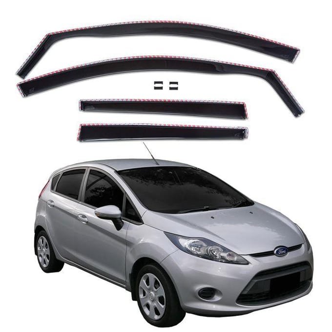 Luchtafweerders - SCOUTT - Ford Fiesta mk7 - Getint - Eenvoudige installatie - Versterkt acryl