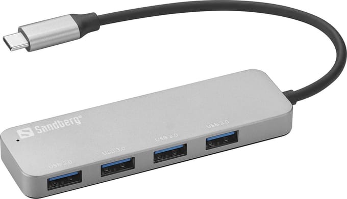 Sandberg 4-Port USB Hub USB hub - 4 - USB 3.0 - Zilver